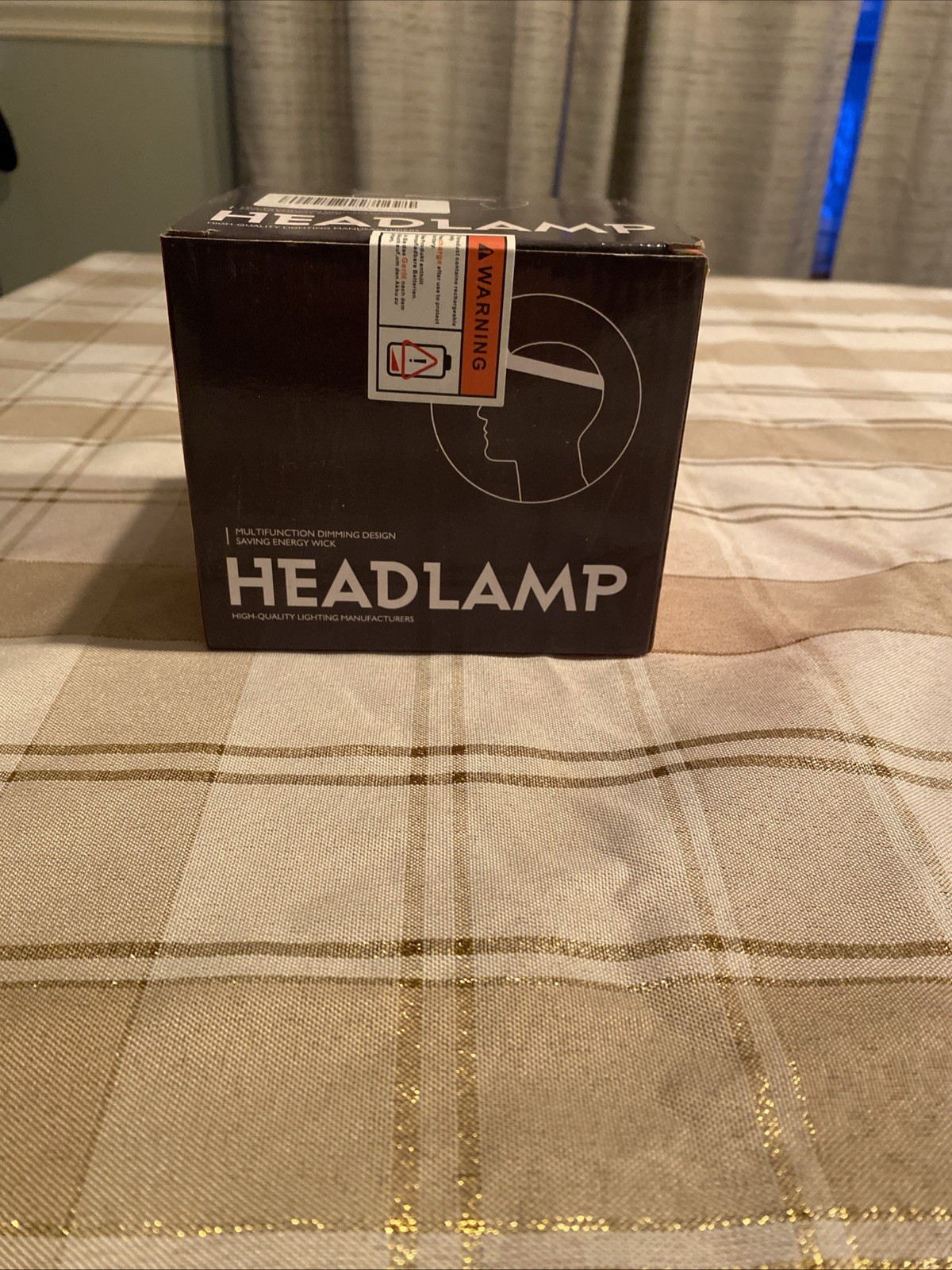 New YNYS Black Rechargeable LED Headlamp 2000LM 60H w/ Sensor Display (AP)