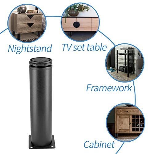 6 Inch Metal Furniture Legs Stainless Steel Adjustable Legs Black Metal Legs ...