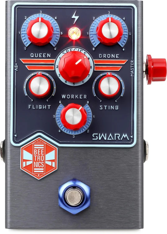 Beetronics FX Swarm Fuzz Harmonizer Pedal - Rock Em Red, Sweetwater Exclusive