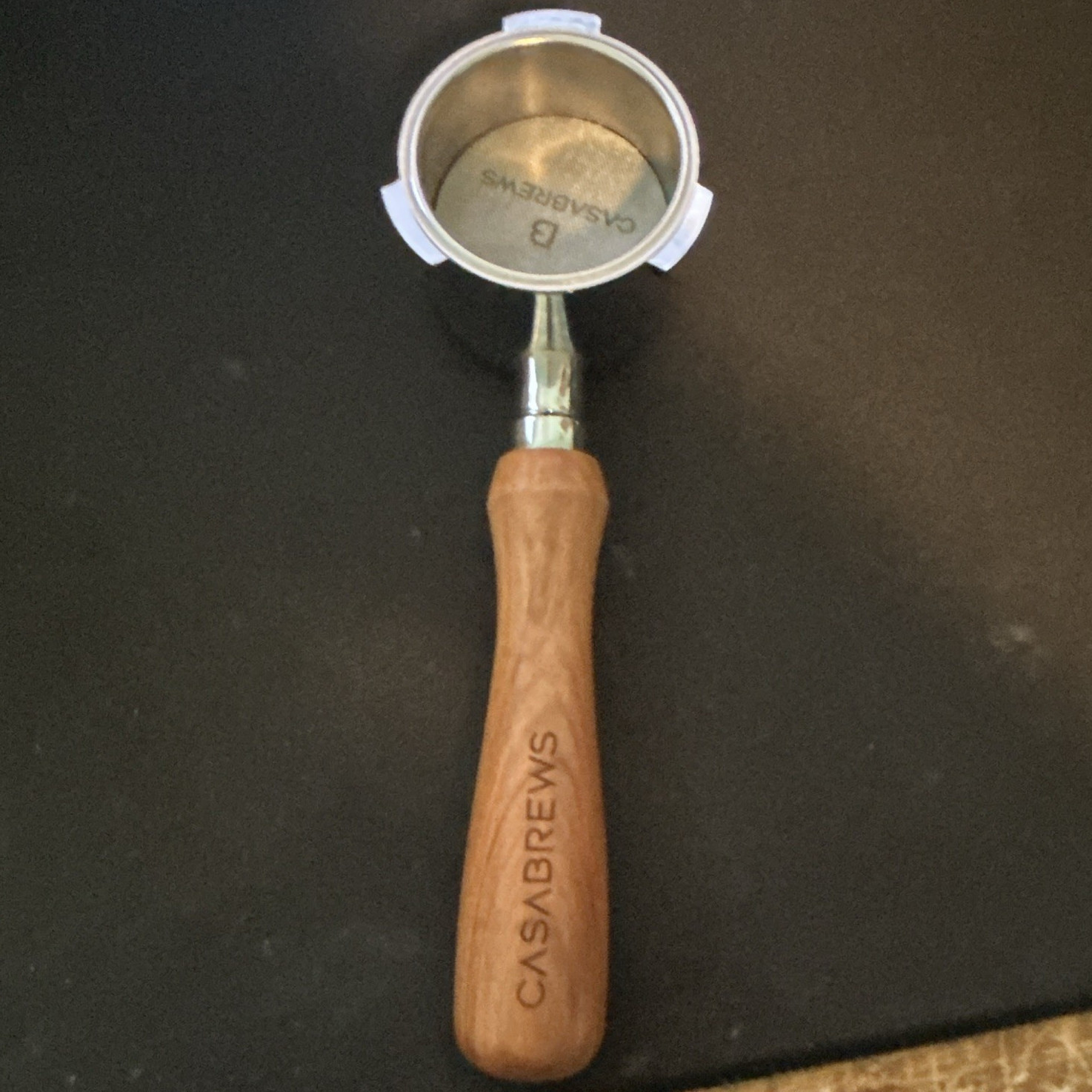 CASABREWS 51mm bottoms Portafilter w/ Wood Handle, puck screen, Basket.