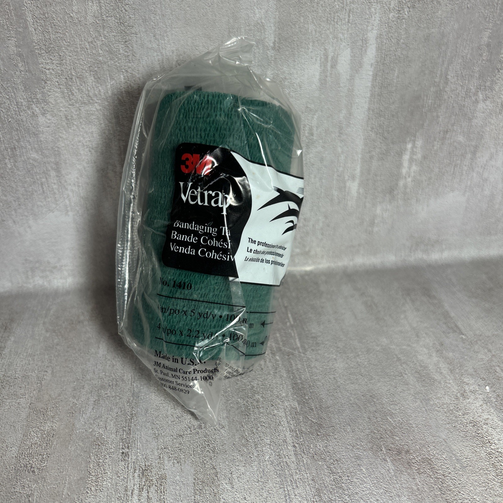 1 Pack 3M Vetrap Bandages 4 x 5 Yards Vet Wrap VetWrap Horse tack Green New 1N
