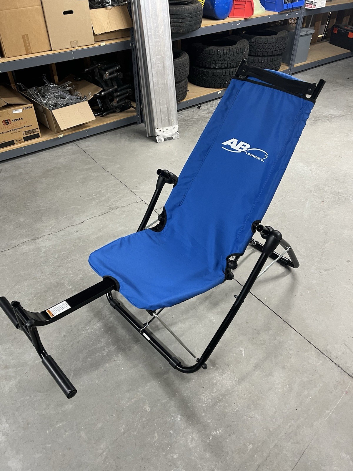 AB Lounge 2 Exercise Chair Abdominal Workout Lounger Blue - Solid