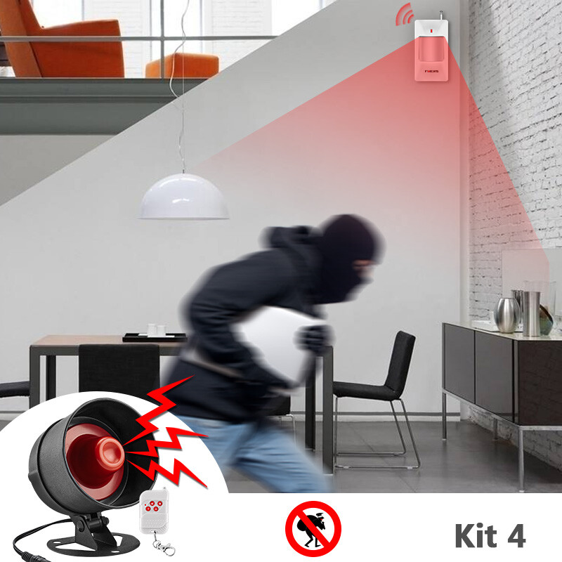 Wireless Alarm System Home Security Standalone Garage Burglar PIR Motion Sensor