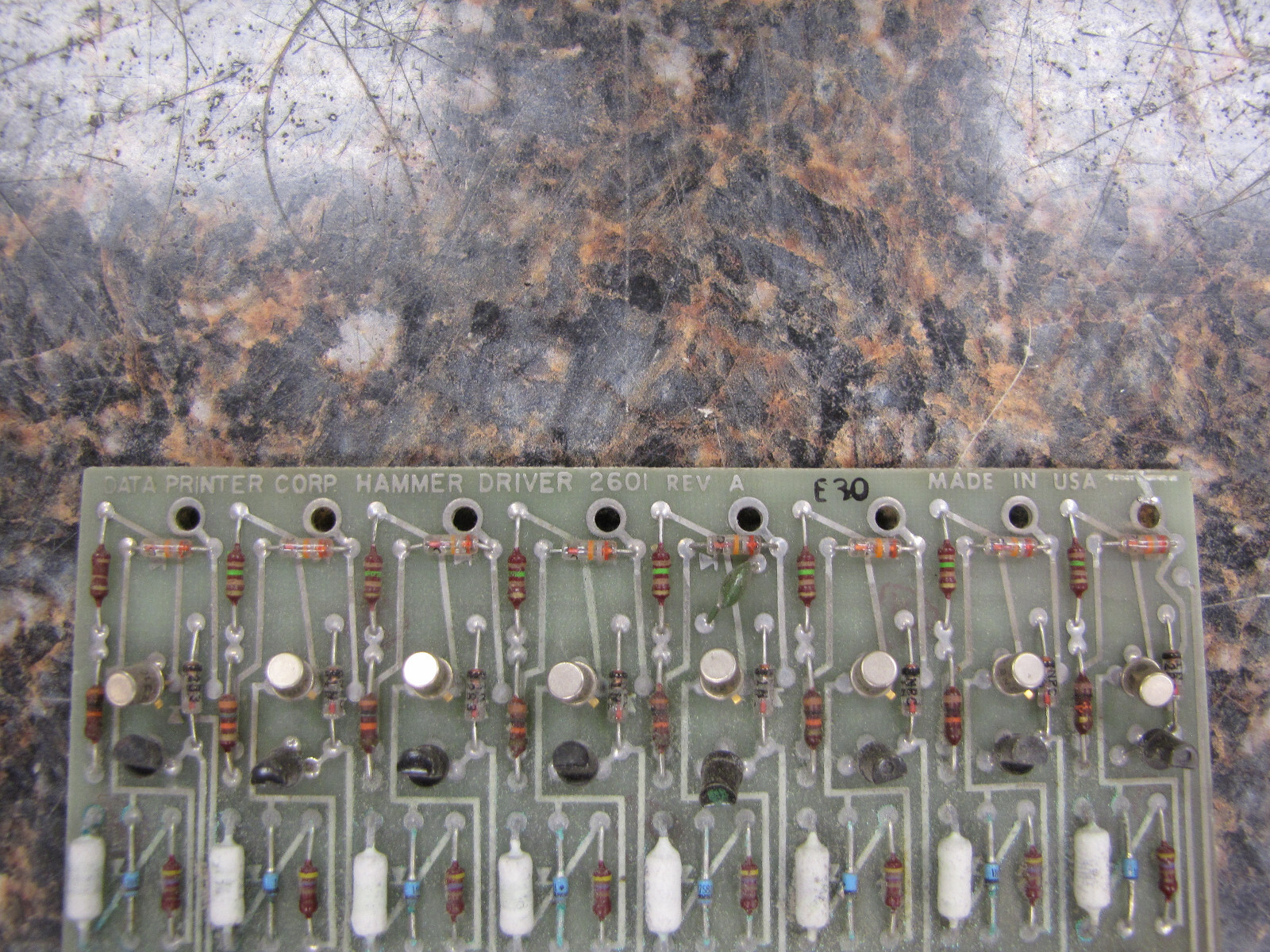 Vintage Early DATA PRINTER CORP Hammer Driver 2601 Computer Board