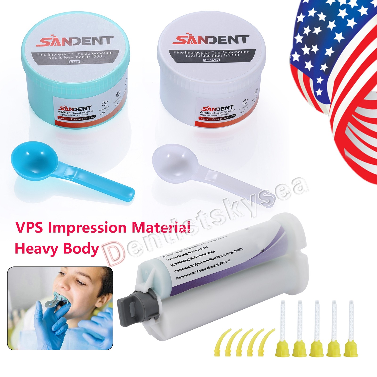 Dental Elastomeric Impression Putty Soft Silicone Material Heavy Body Fast Set