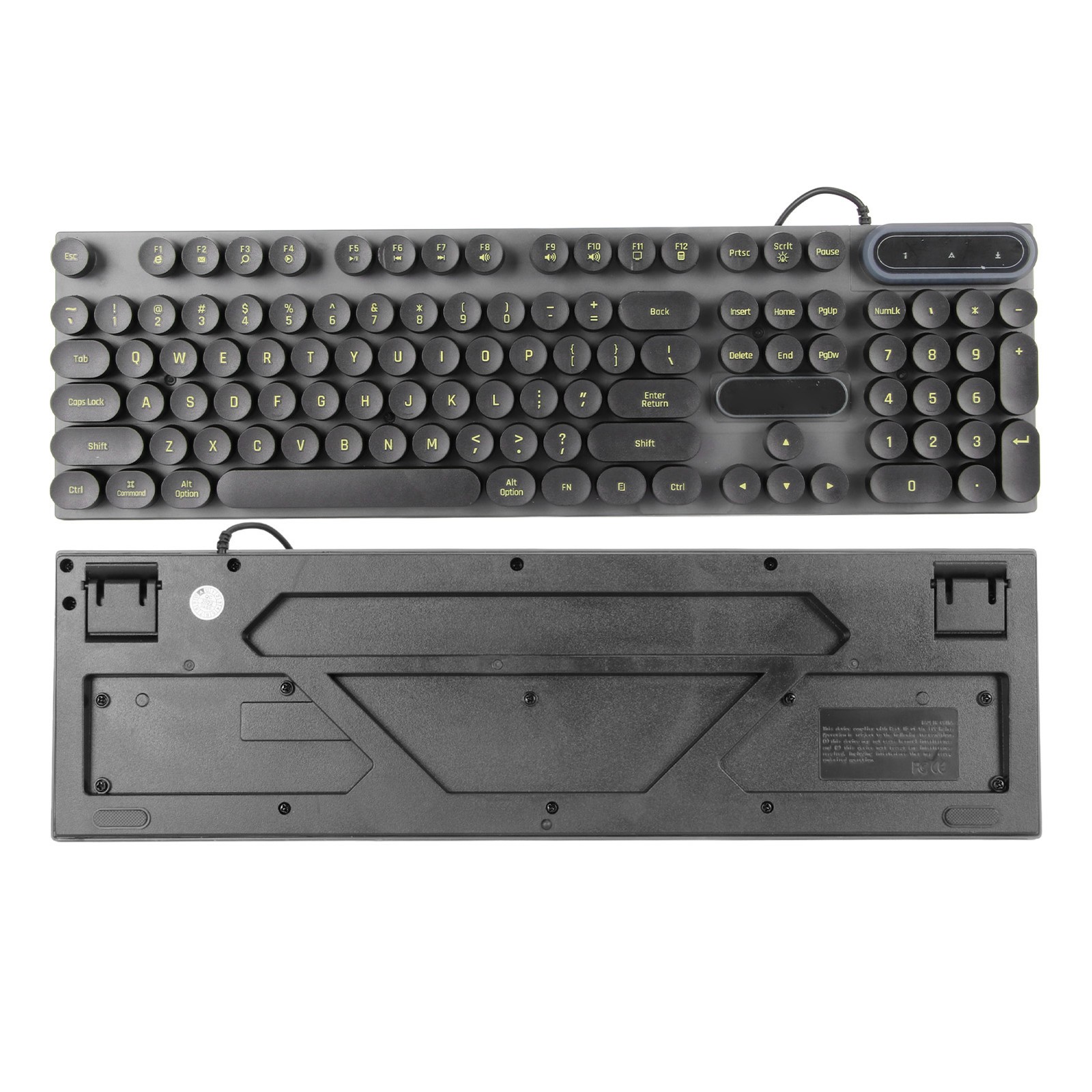 USB Gaming Keyboard 104 Keys Ergonomic Backlit For Desktop Excellent
