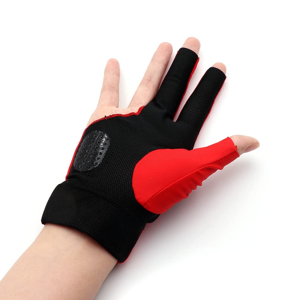 Professional Billiard Gloves Red for Right Hand Size XL