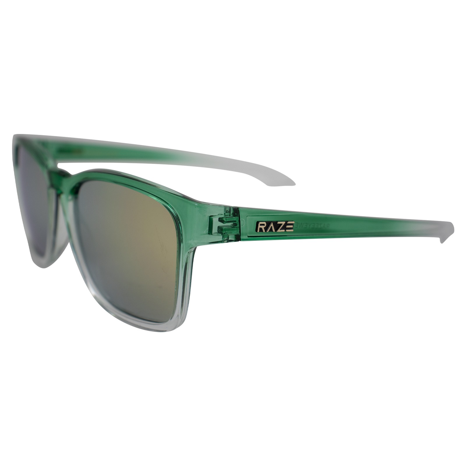 Raze Eyewear Sahara Aesthetic Trendy Sunglasses Crystal Teal Green Mirror Lenses