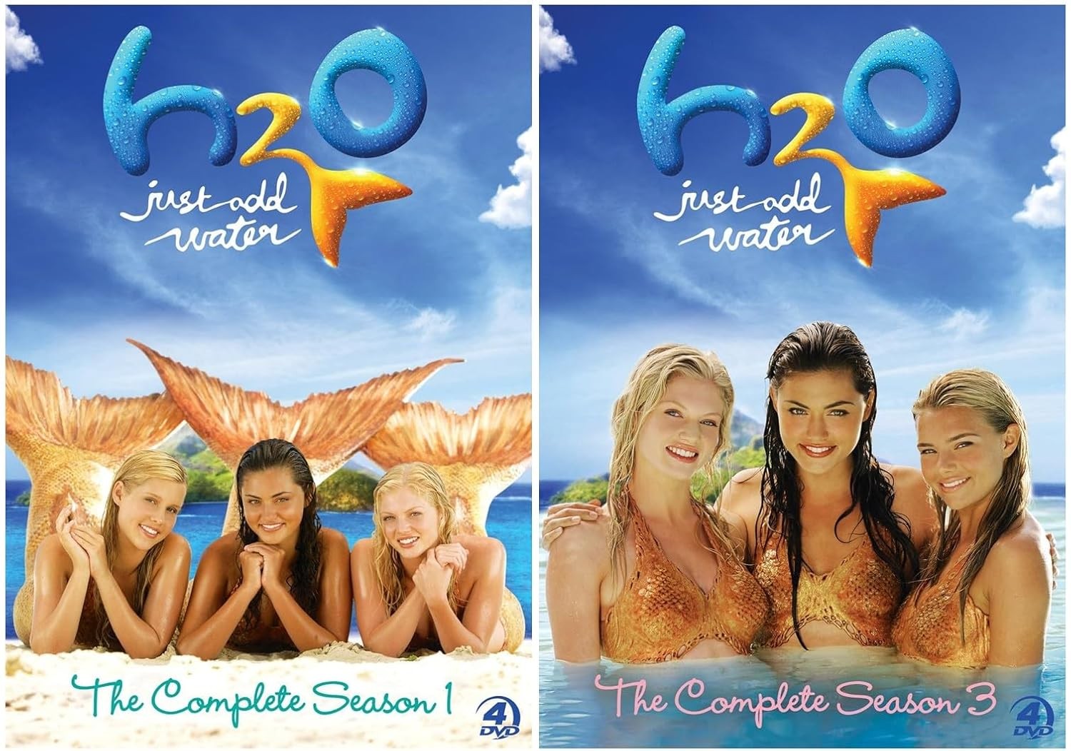 H2O: Just Add Water (The Complete Season 1 & 3) (2-Pack) [DVD, 8-Disc] BRAND NEW