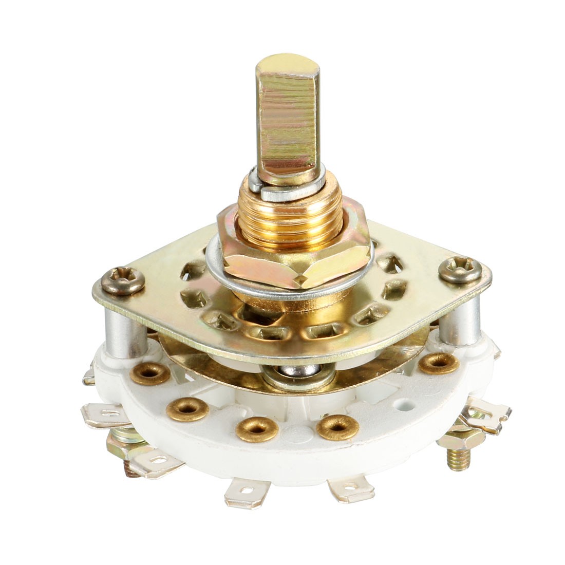 10 Pin 2P4T 2 Pole 4 Position Selectable Single Deck Band Selector Rotary Switch
