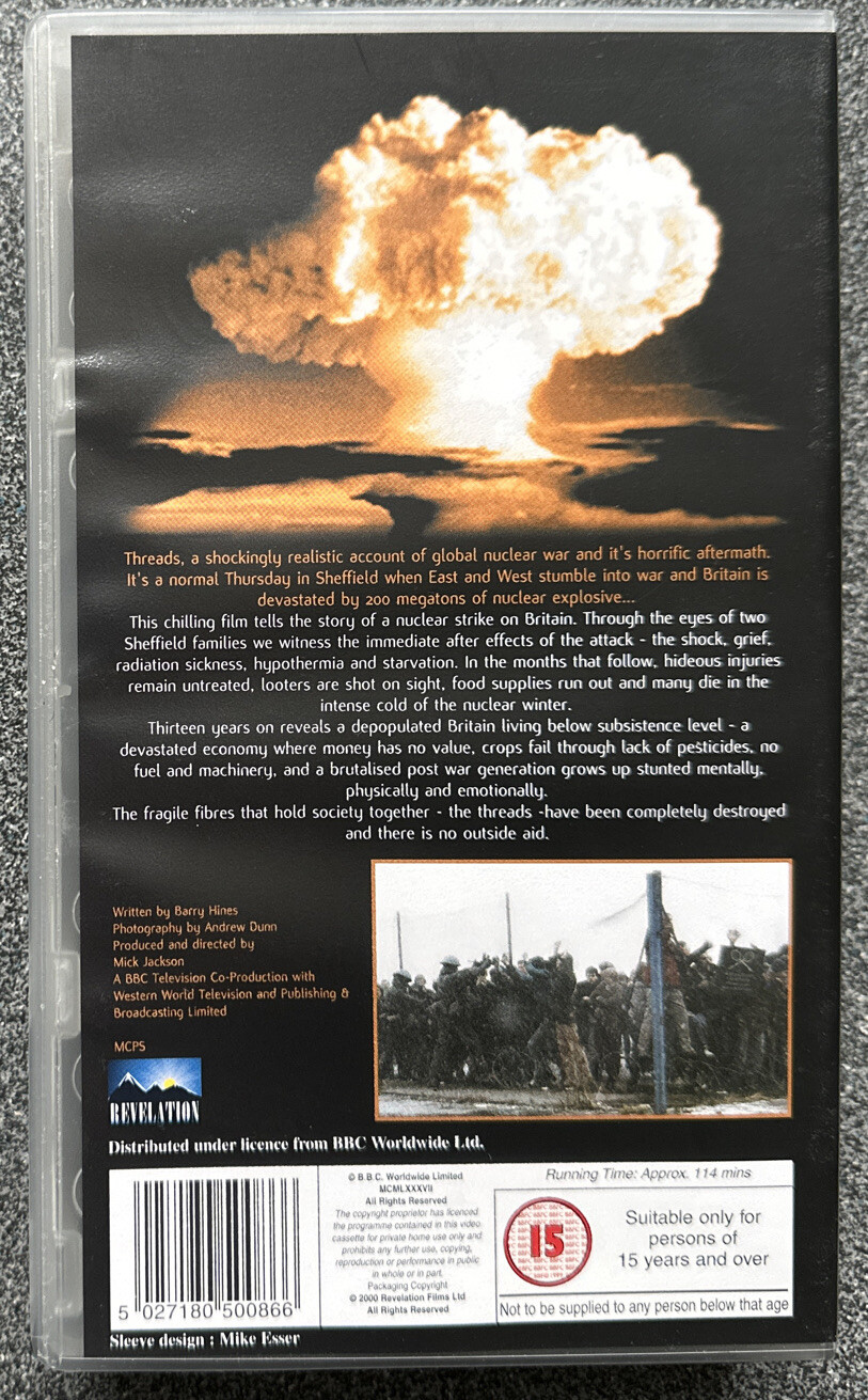 THREADS - BBC Drama (Nuclear War) VHS Video NEW SEALED