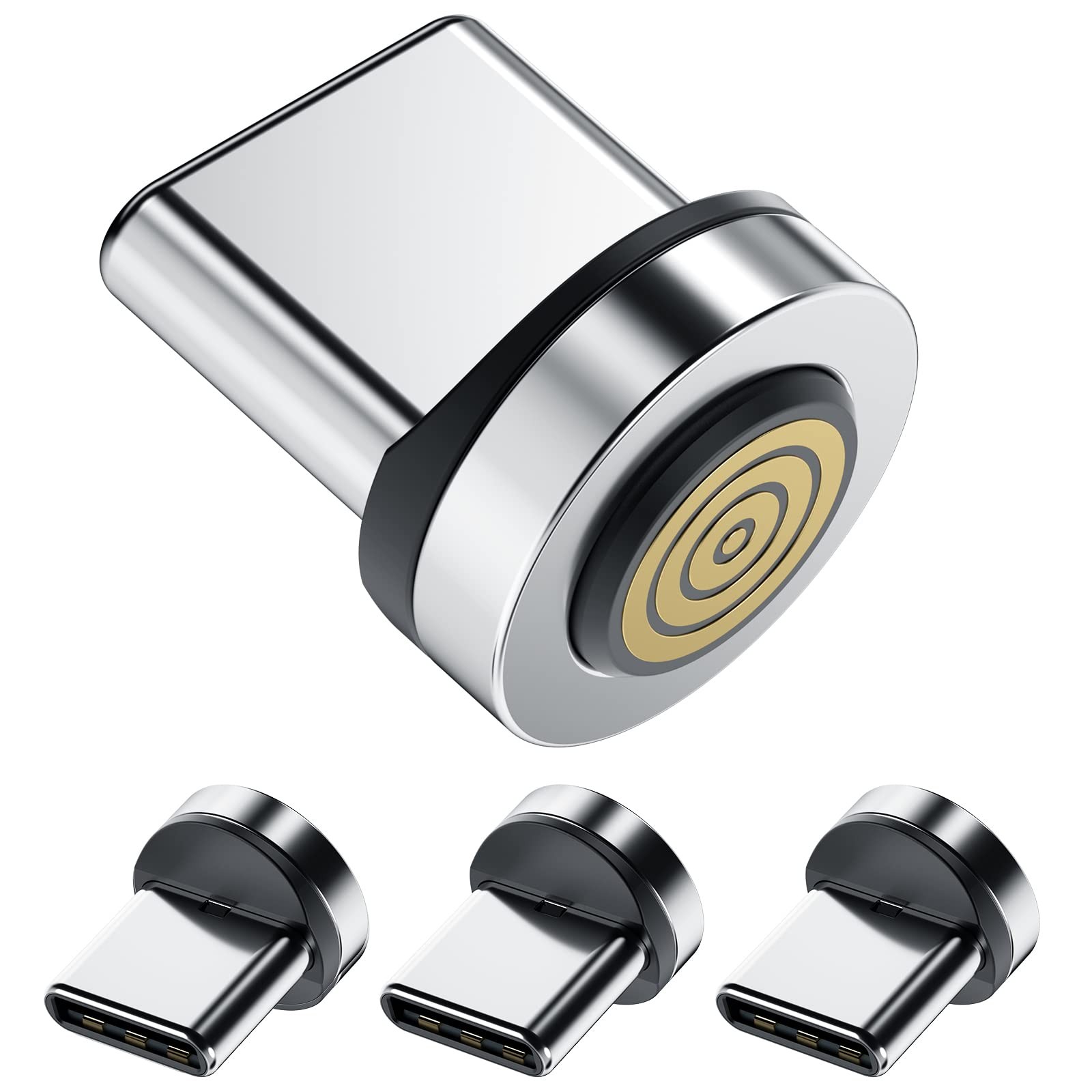 Ankndo Magnetic Connector Tip Heads [4-Pack] USB C Magnetic Adapter Compatible w