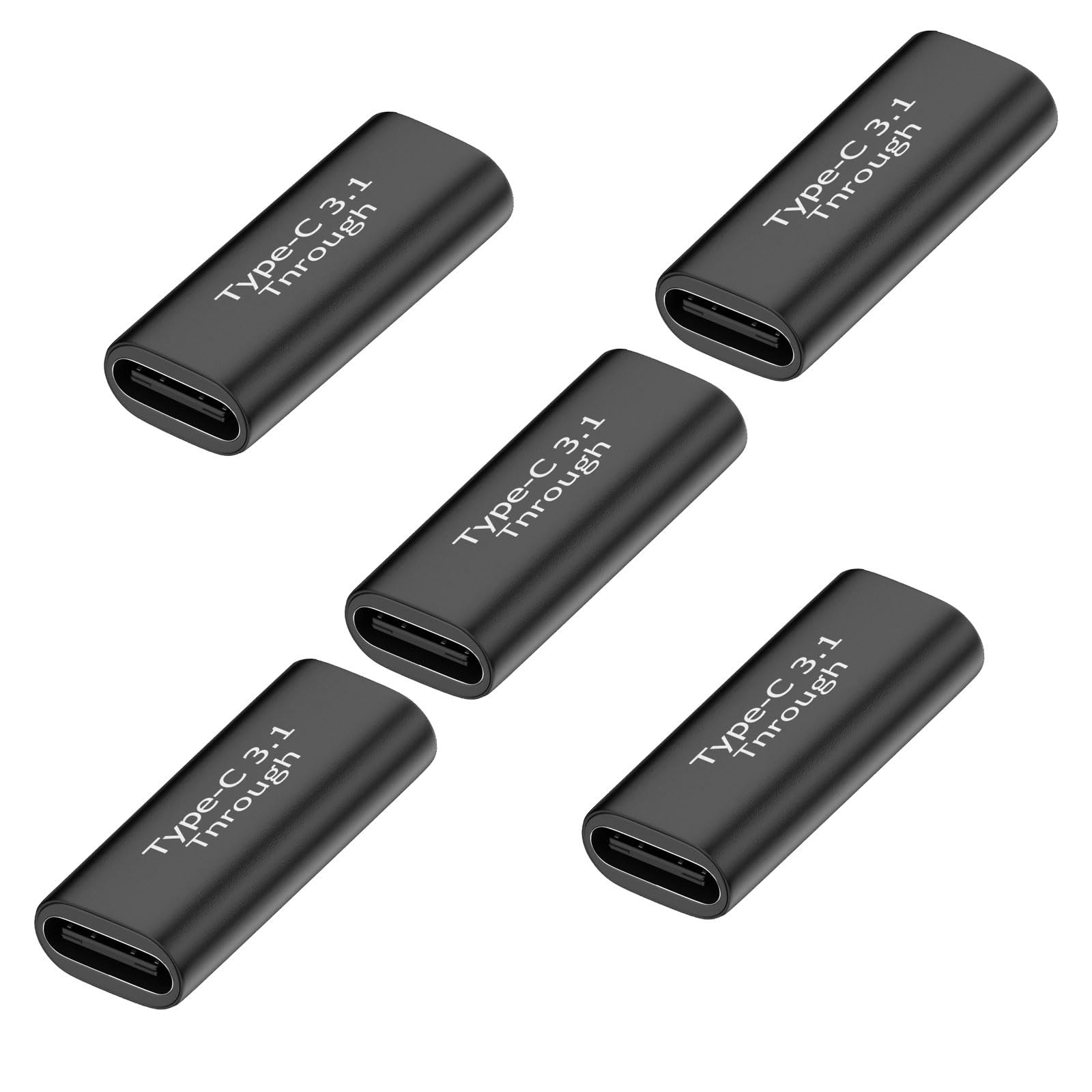 Pastall 5 Pack USB C Female to Adapter.Usbc Extender.USBC Black