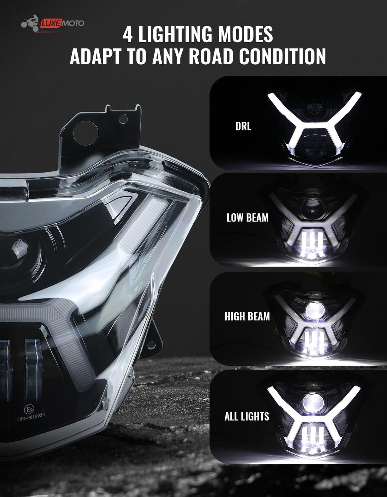Projector LED Headlights for Versys X300, LED Front Lights Headlamp with High...