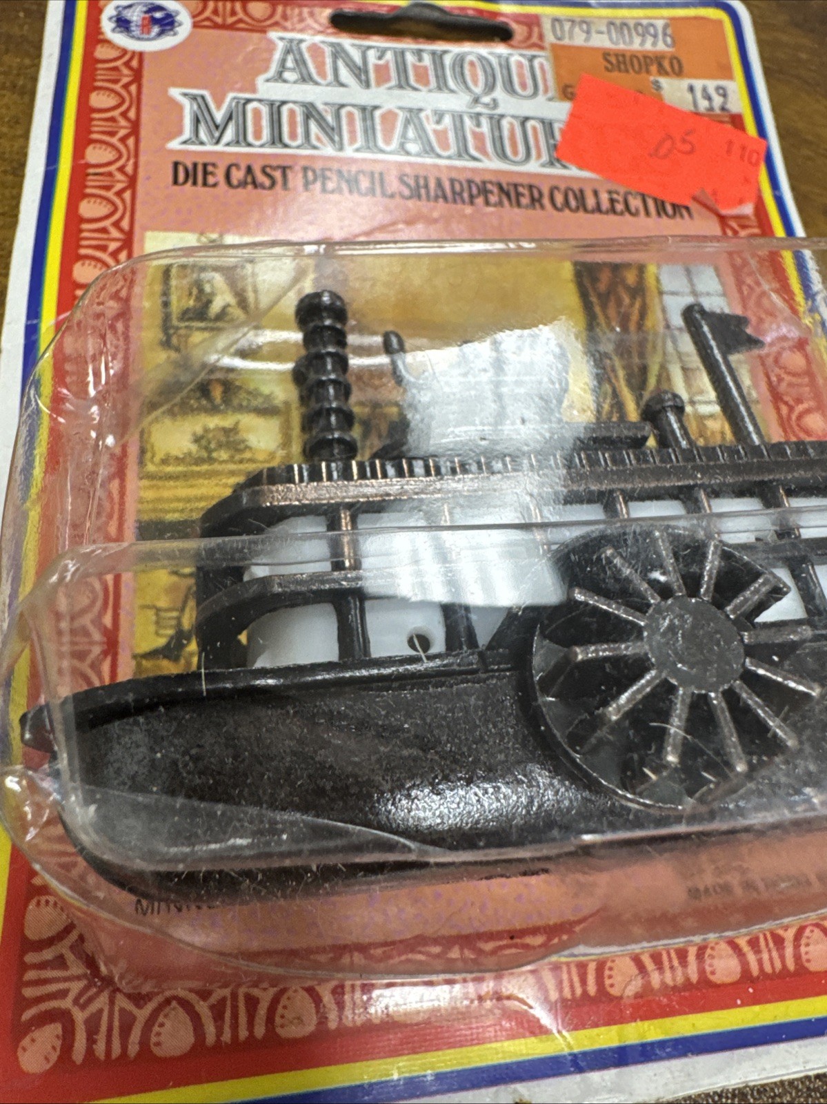 Pencil Sharpener Antique Finished Die-Cast Steamboat