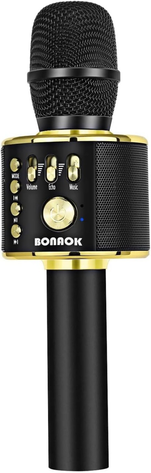 Compact Bluetooth Karaoke Microphone with USB & SD Support - Perfect for Parties