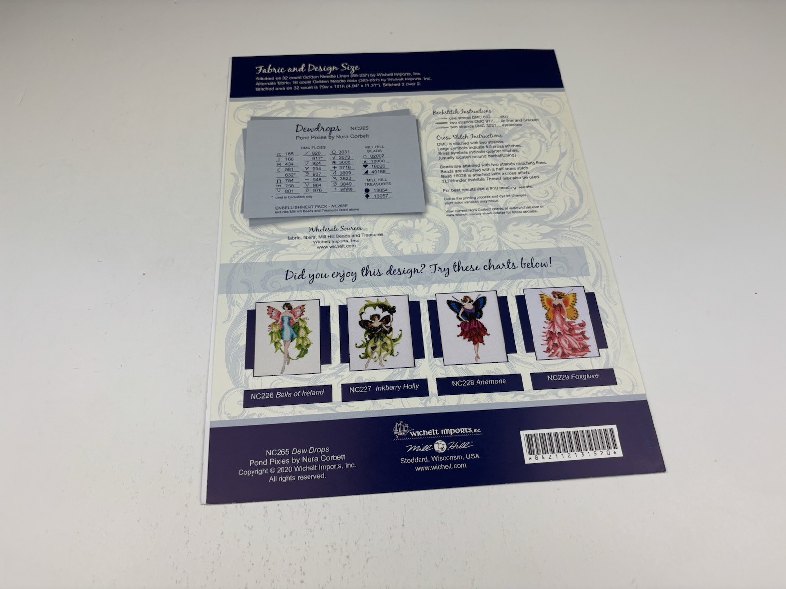 Design By Nora Corbett Dewdrops Counted Cross Stitch Pattern 8S