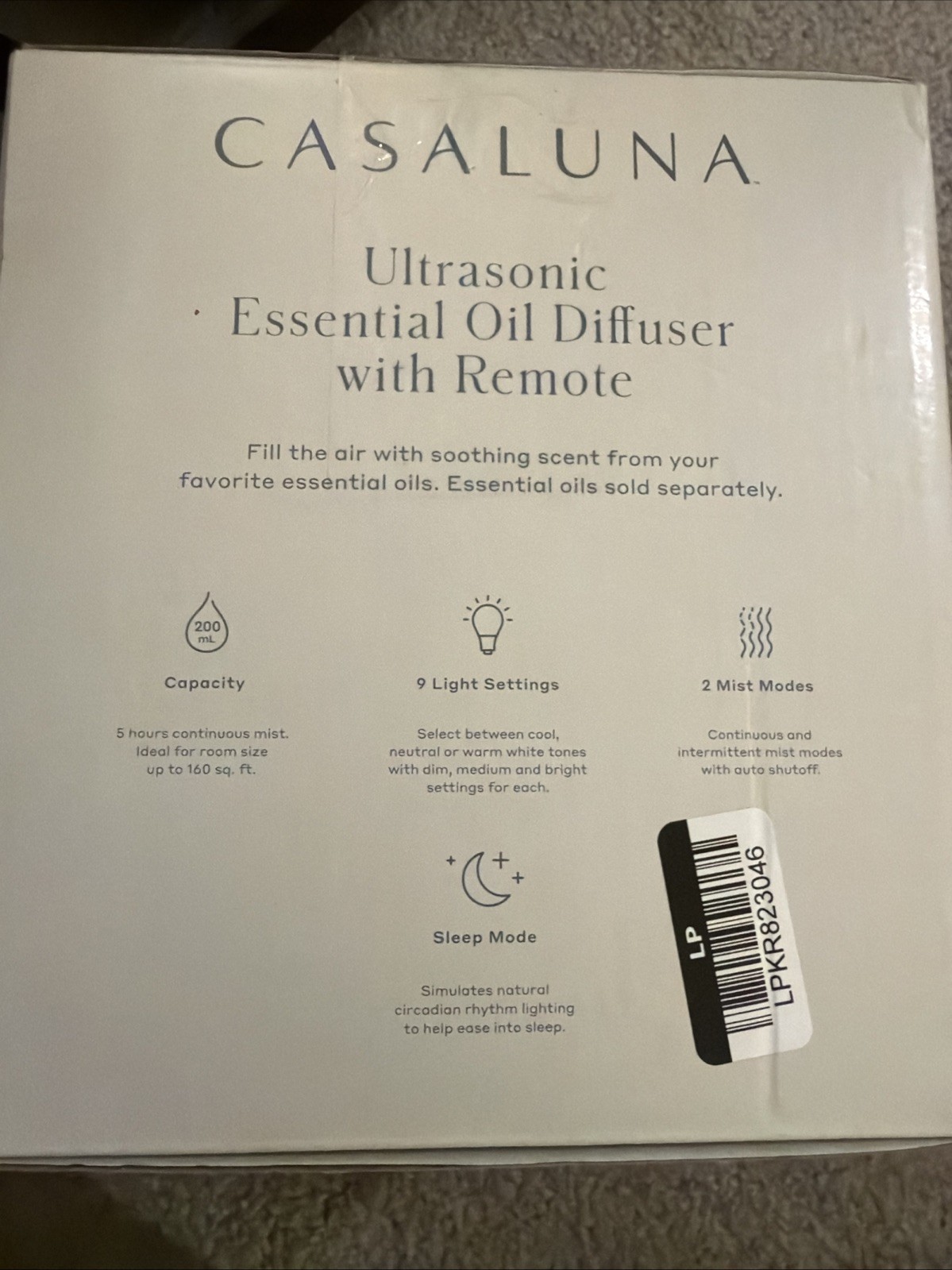 200ml Essential Oil Diffuser White - Casaluna New Open Box Remote Control Nice