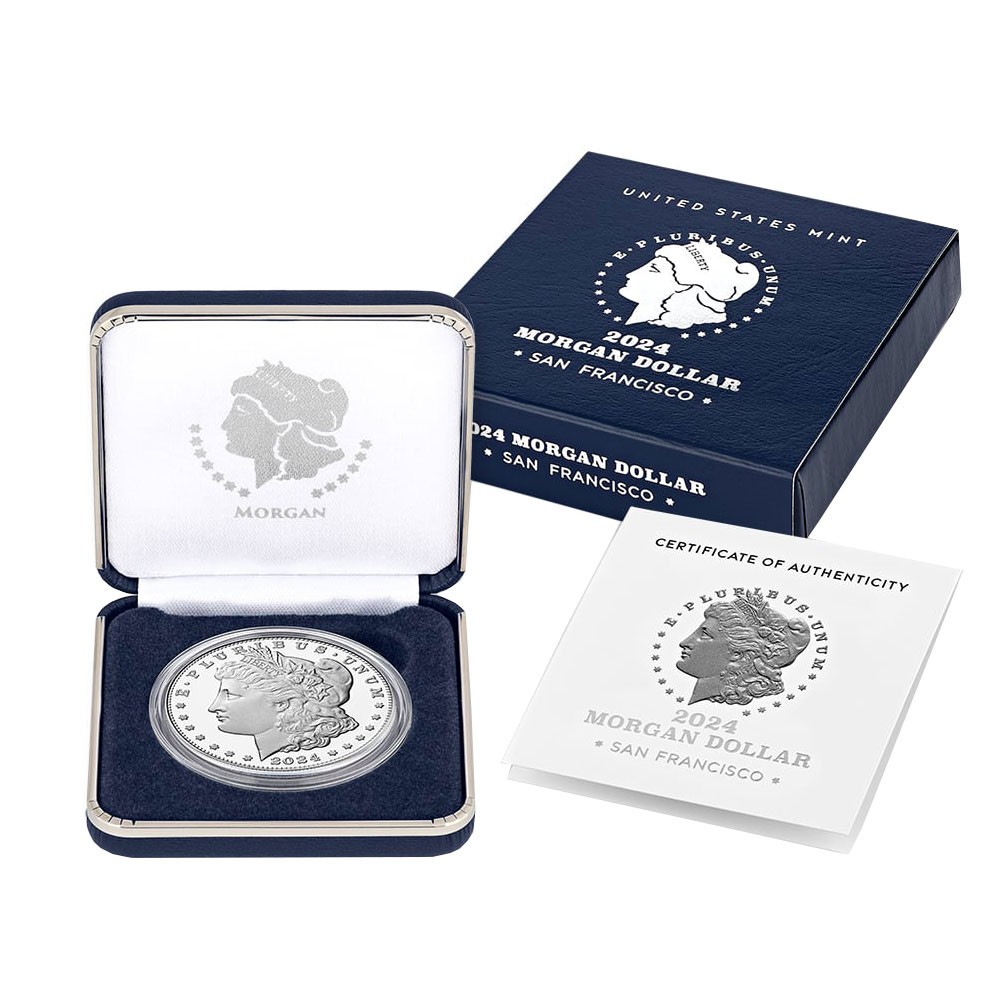 2024-S $1 Proof Morgan Silver Dollar w/ Box, OGP &COA