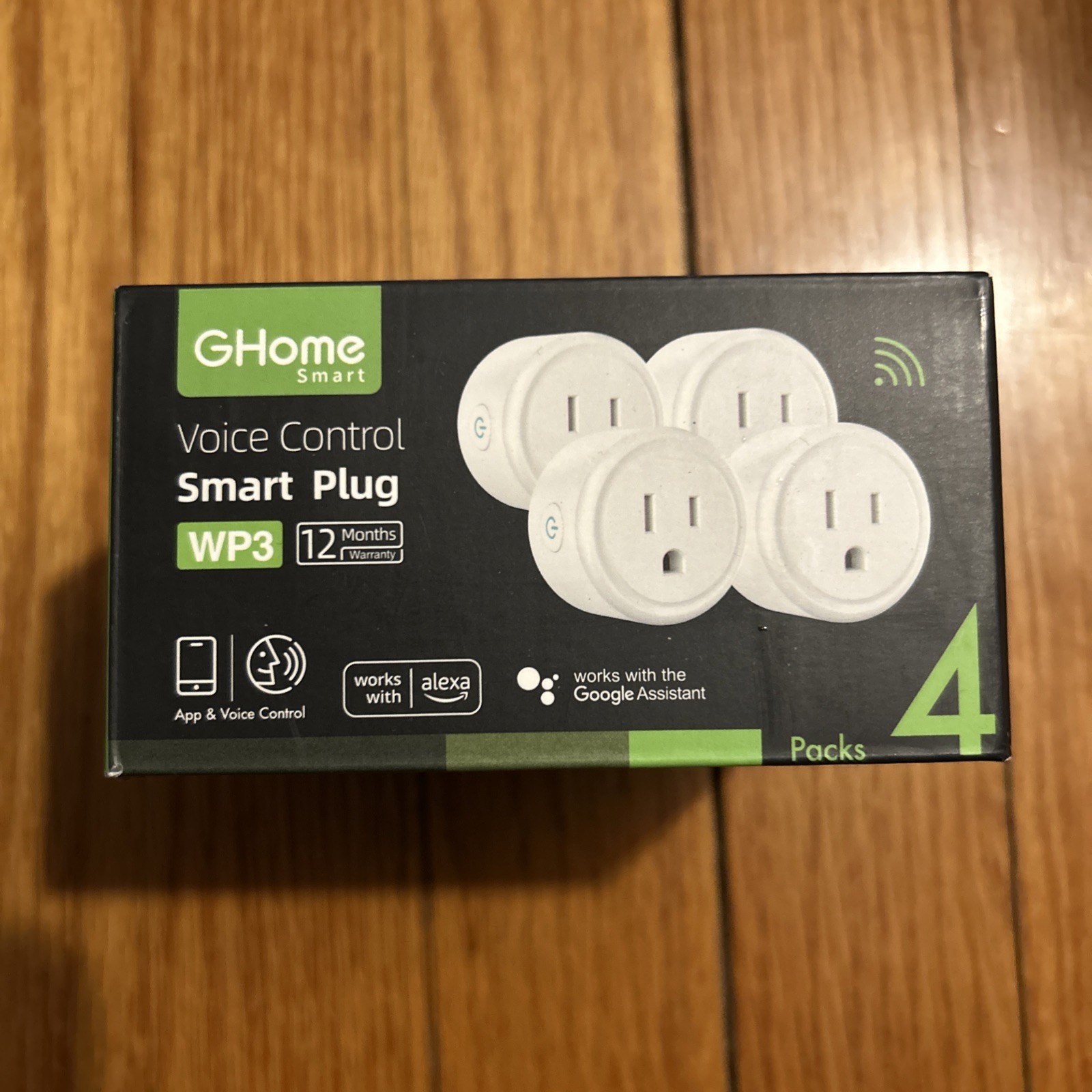 Ghome Smart Voice Control Smart Plug WP3 White 4 Pack New, Alexa and Google Home