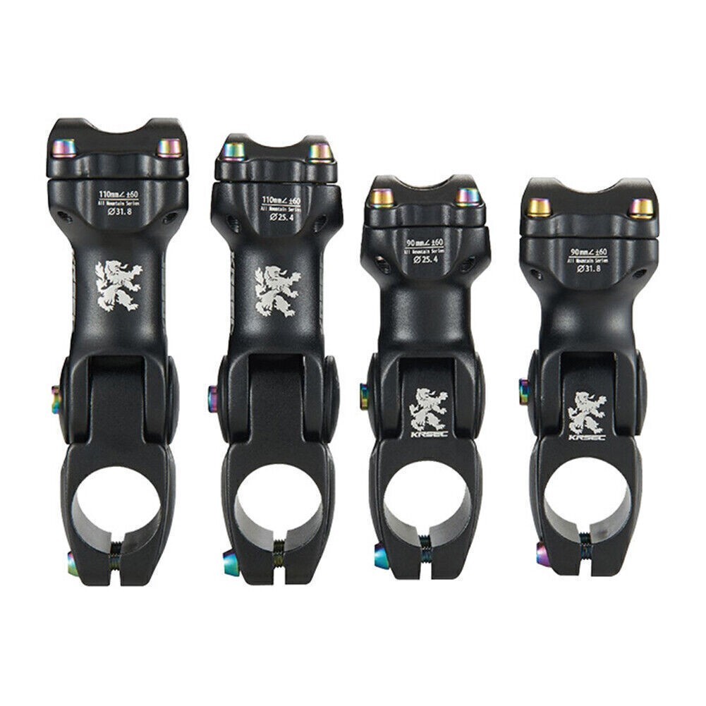 25.4/31.8*90/110mm MTB Mountain Road Bike 60 ° Adjustable Rise Handlebar Stem