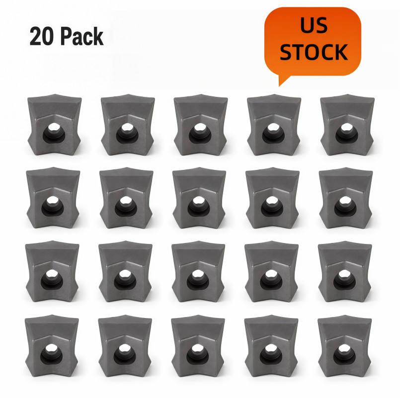 New 20Pcs Replacement For Fecon Cubit Reversible Knife Teeth US