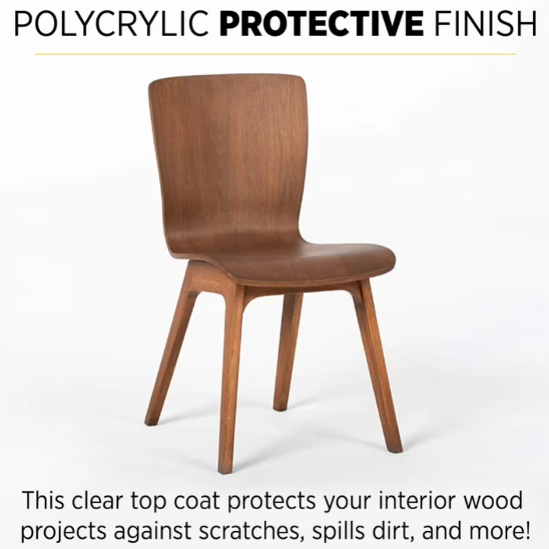 Minwax Polycrylic Protective Finish, Clear Gloss, Clear, 1 Quart