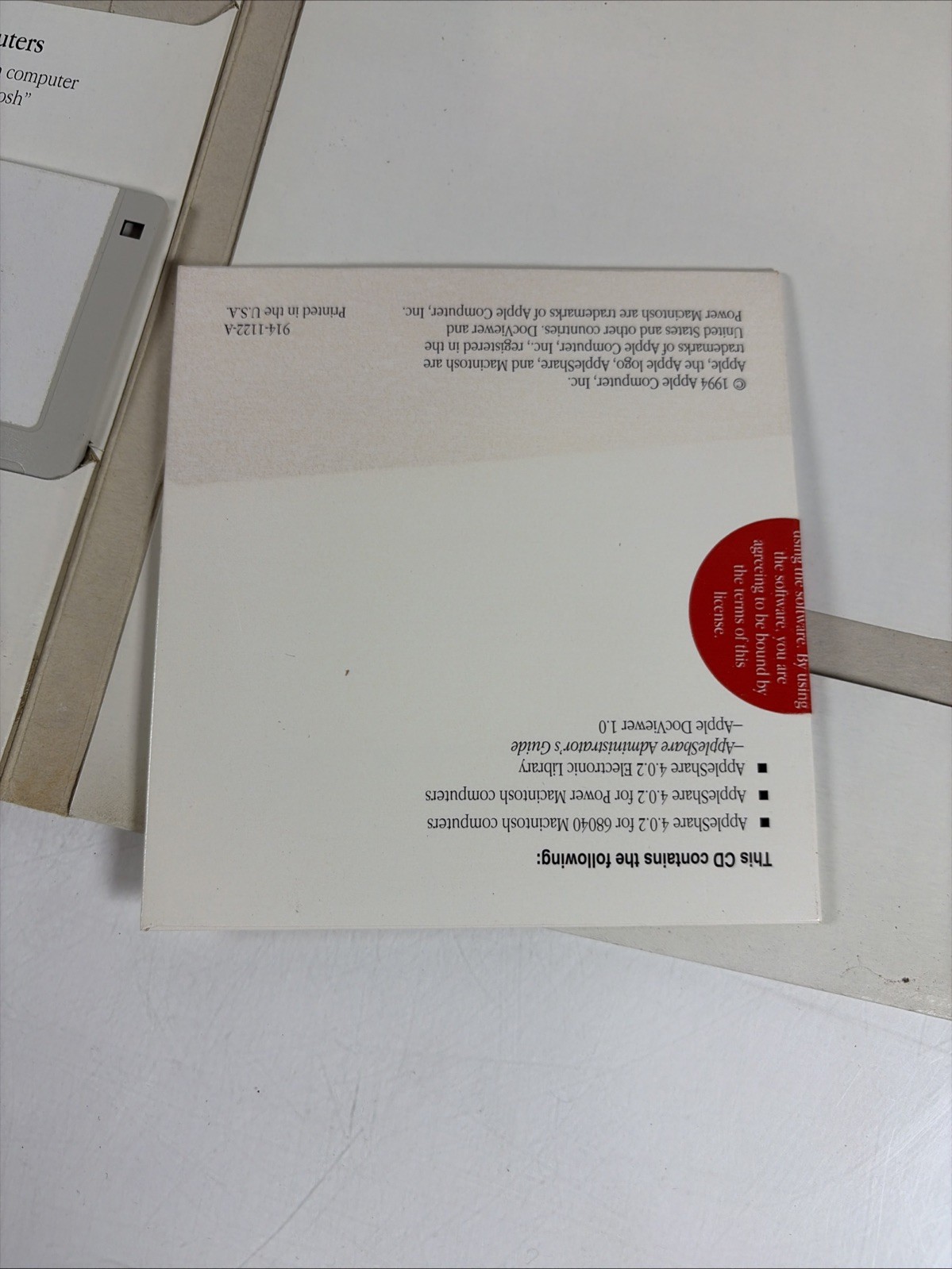 Apple AppleShare Software Version 4.0 1994 602-9002-A