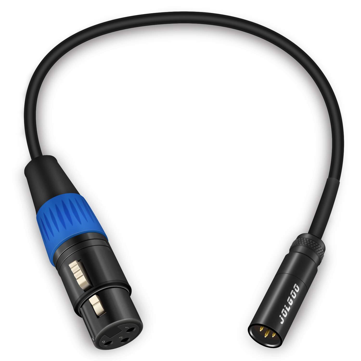 Mini XLR Male to XLR Female Adapter Cable 3-pin Mini XLR Male to XLR Female A...