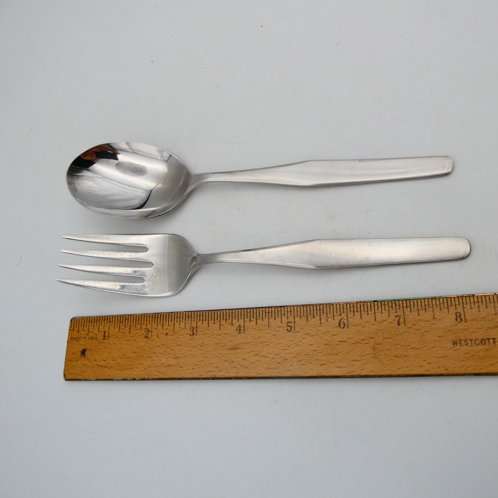 Wallace NORTH SHORE Stainless Steel Serving Spoon and Fork 8 inch
