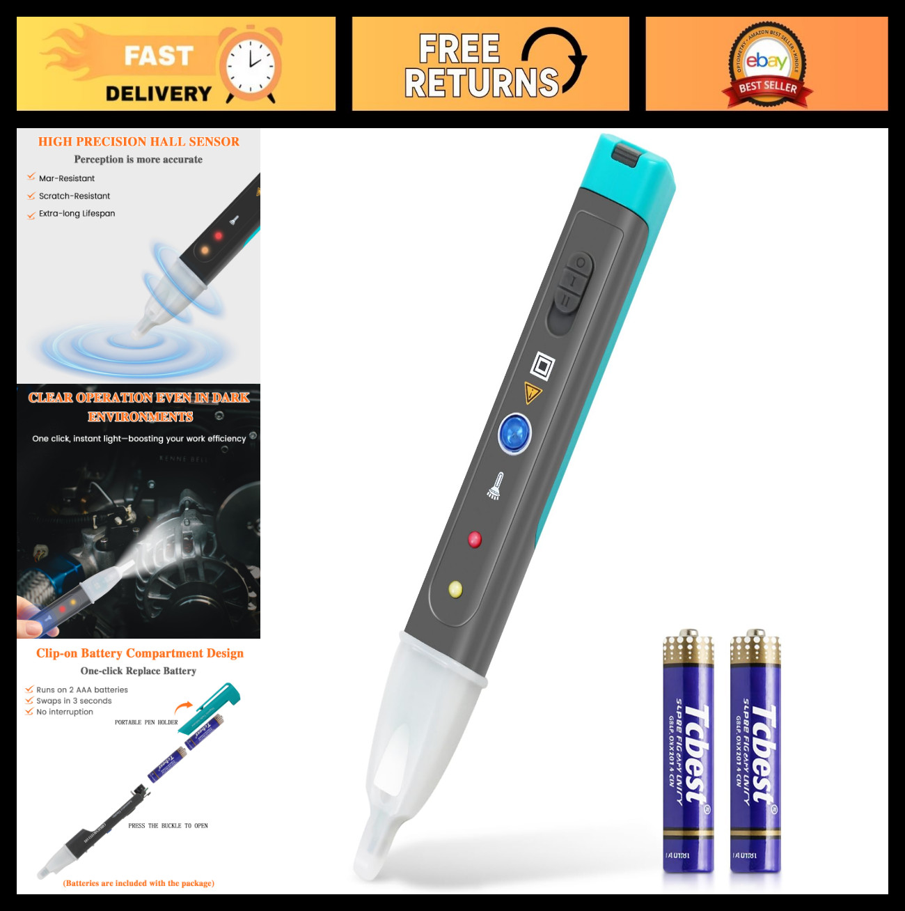 Ignition Coil Tester Tool - Spark Plug & Relay Test Pen, Automotive Diagnostic L