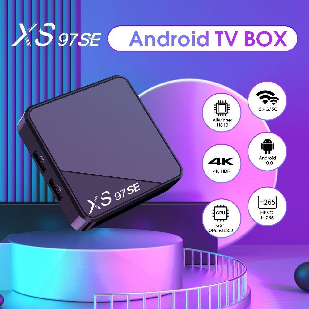 10pcs/lot dhl free XS97 Se Android tv box  2.4G+5g WiFi TV Box 4K Ultra HD