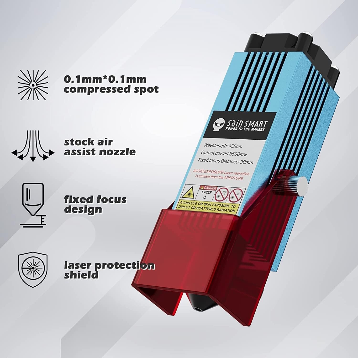Genmitsu CFL55 Compressed Spot Laser Module, 0.1mm Laser Spot READ DESCRIPTION