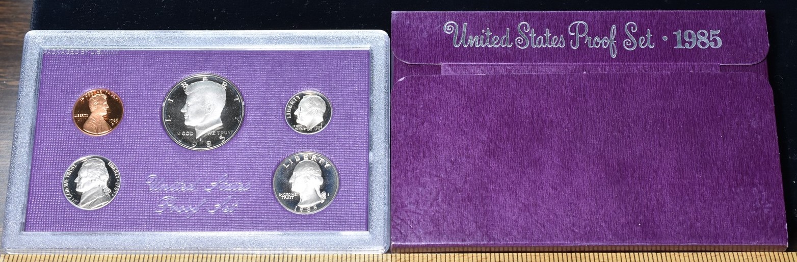 1985-S U.S. Mint Proof Set 5 Coins - Pristine Hand Picked Set