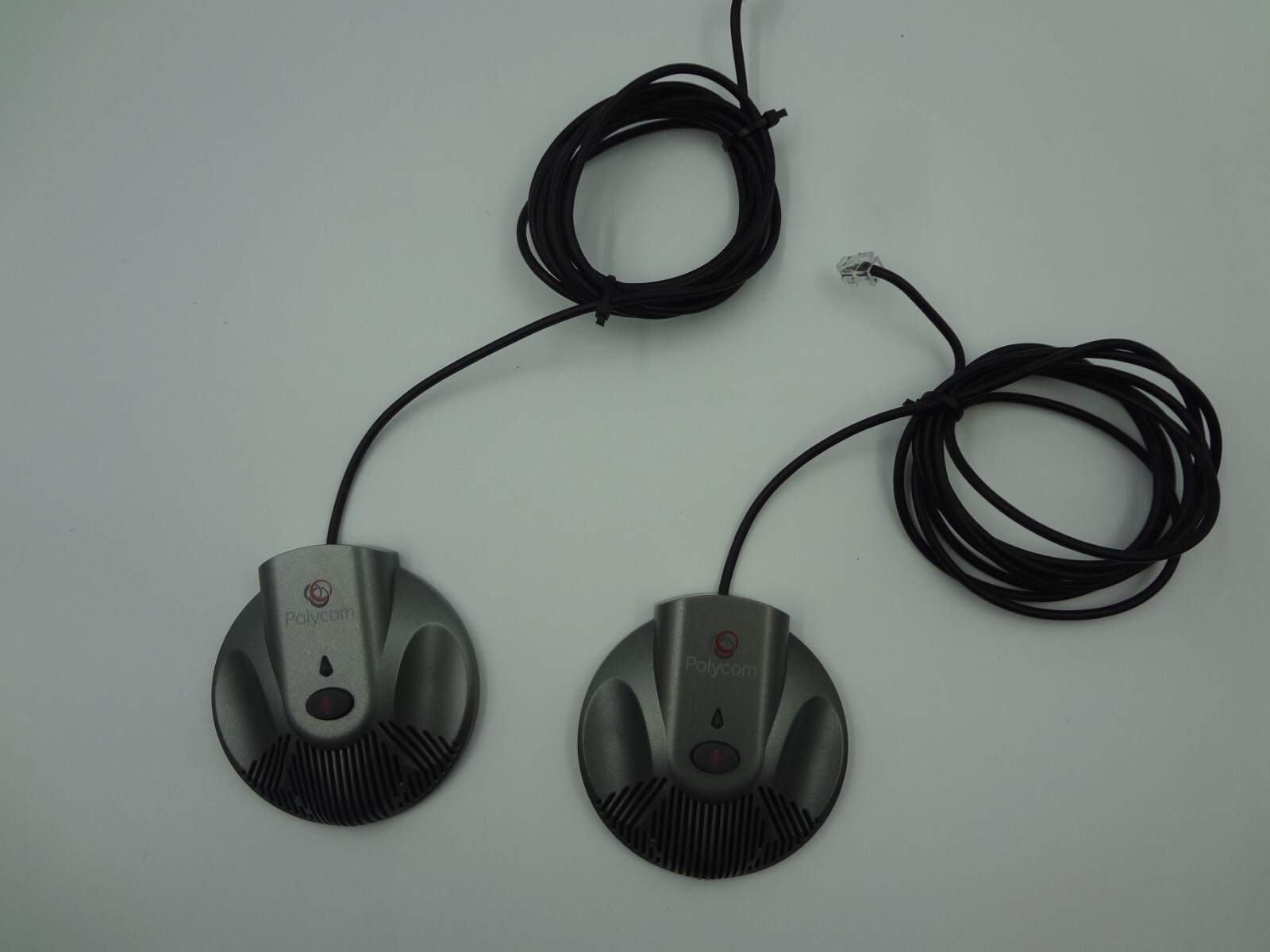 Lot of 2x Polycom 2201-07155-605 Extended Microphone Sound Station 2