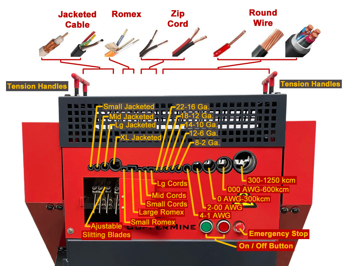 CopperMine AUTOMATIC Copper Wire Stripping Machine Powered Cable Wire Stripper