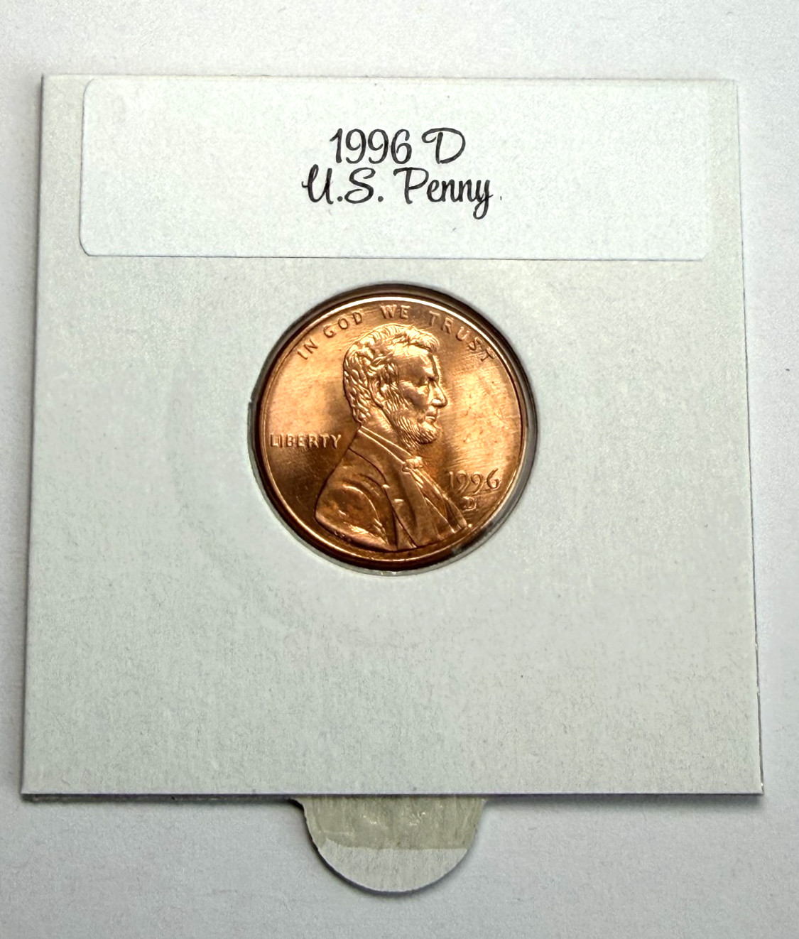 1996 D United States Lincoln Memorial Penny For Your Penny Book! Exact Penny! #C