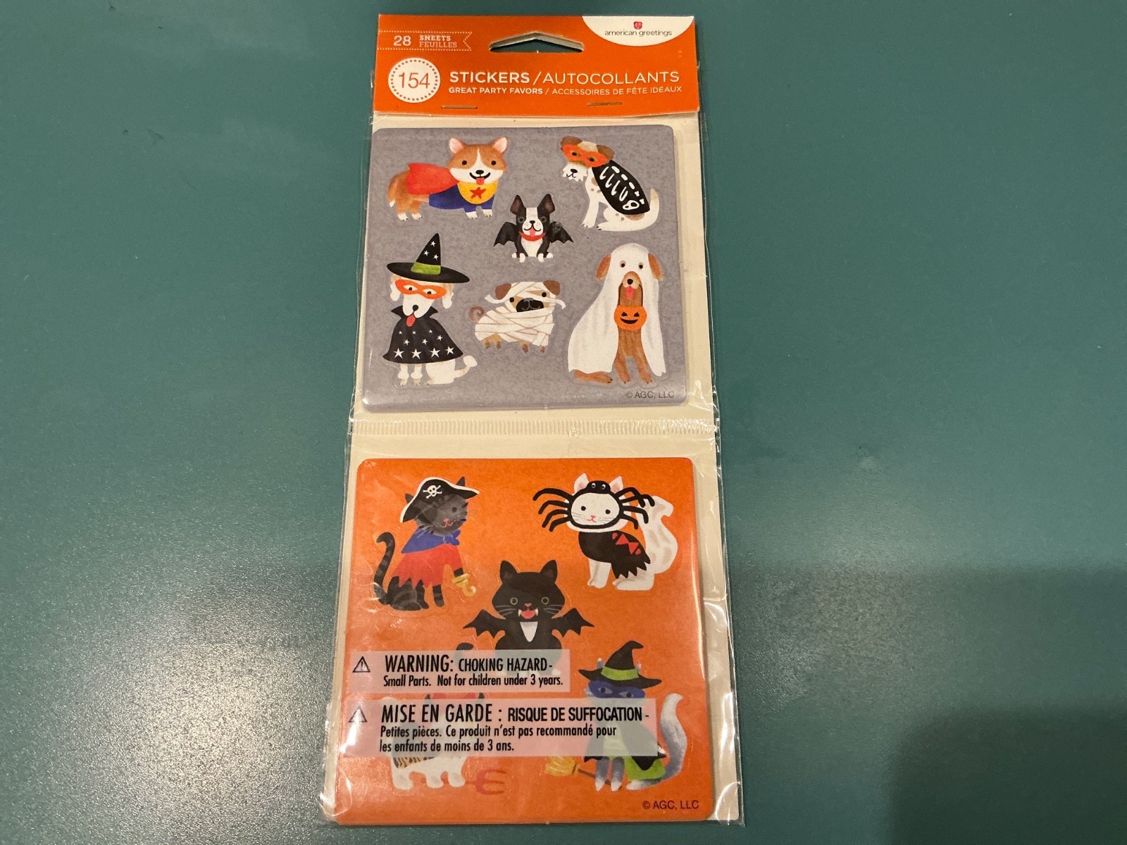 American Greetings Stickers - 28 Sheets Puppy and Kitty Halloween #03120521