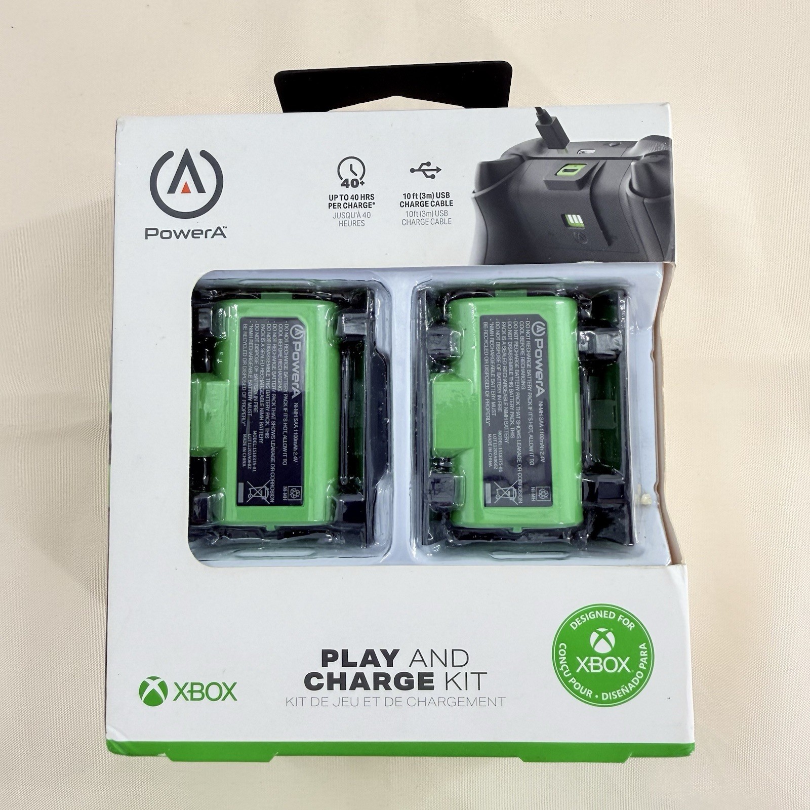 PowerA Play and Charge Kit for Microsoft Xbox Series X/S Xbox One 2-Pack