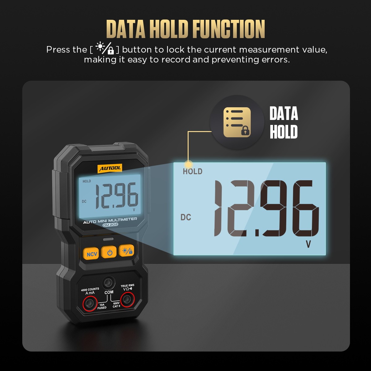 Auto Mini Digital Multimeter True RMS NCV Non-Contact Voltage Tester Auto Range