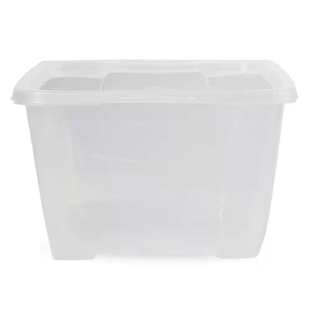 5.7-Liter Shoe and Closet Storage Box Stacking Containers, Clear (10 Pack)