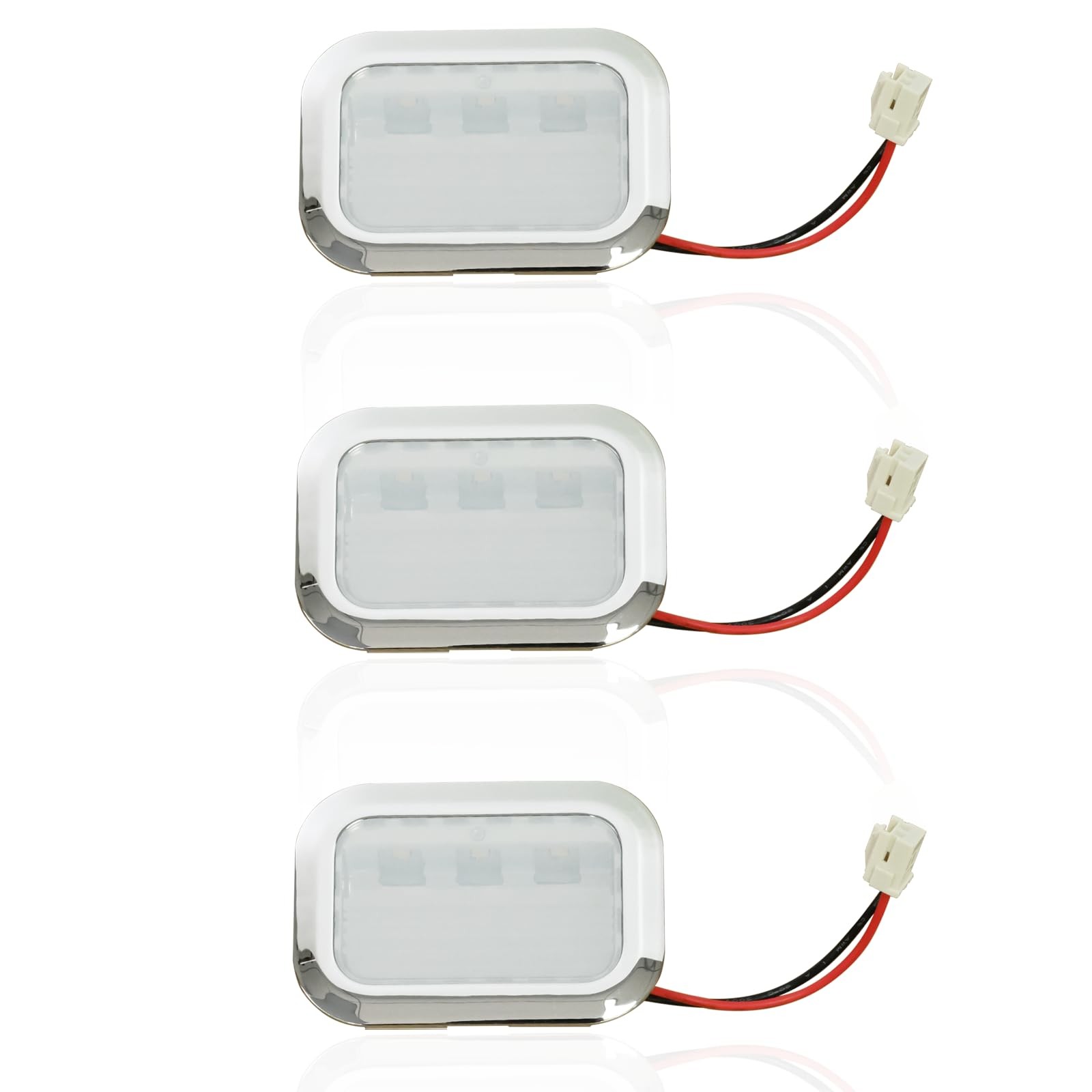 3 Pack W11632139 Light Modules Refrigerator Light Assembly - with Whirlpool, ...