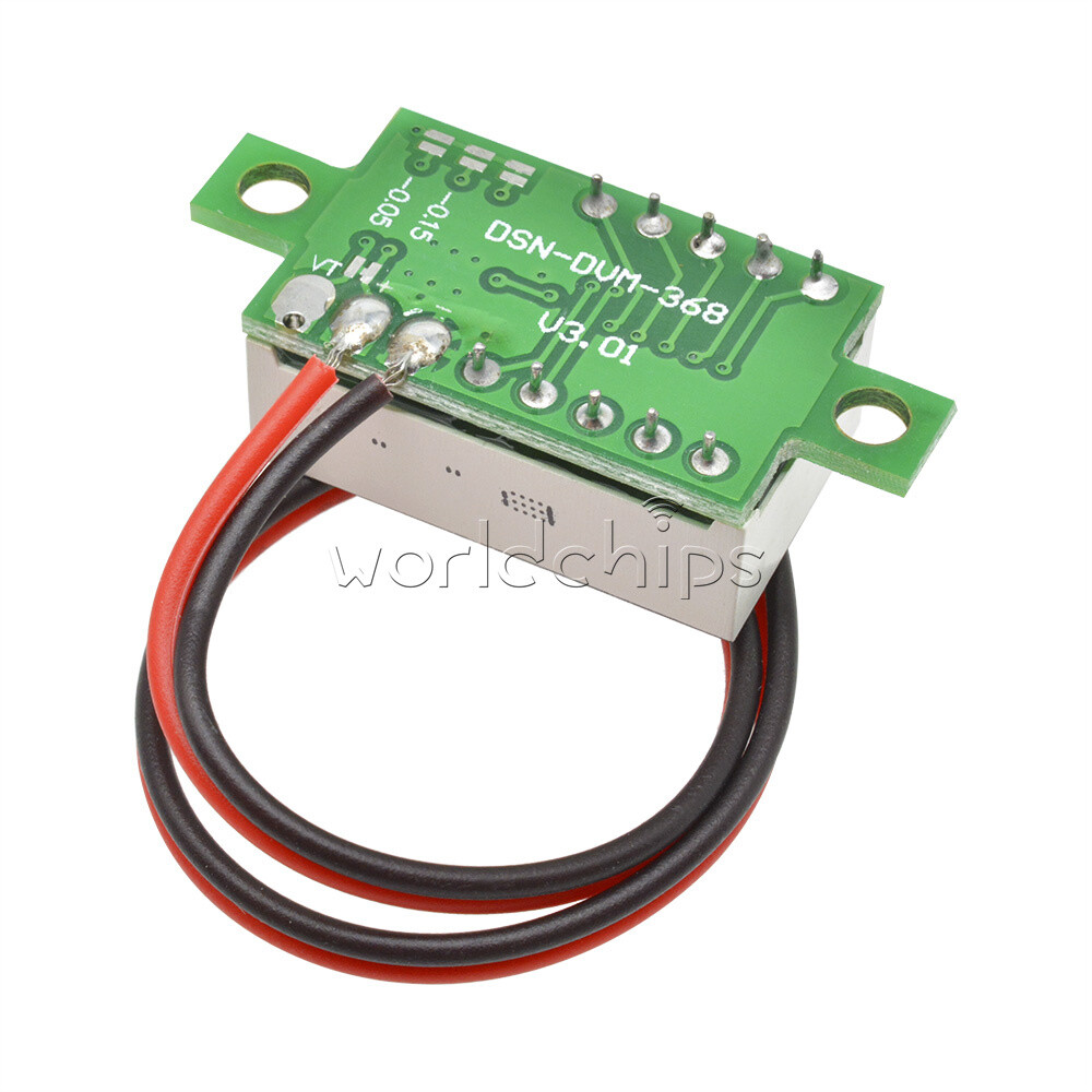 0.36 inch Red Mini LED Panel Voltmeter Voltage Meter 2 Wire 3-Digital 4V~30V
