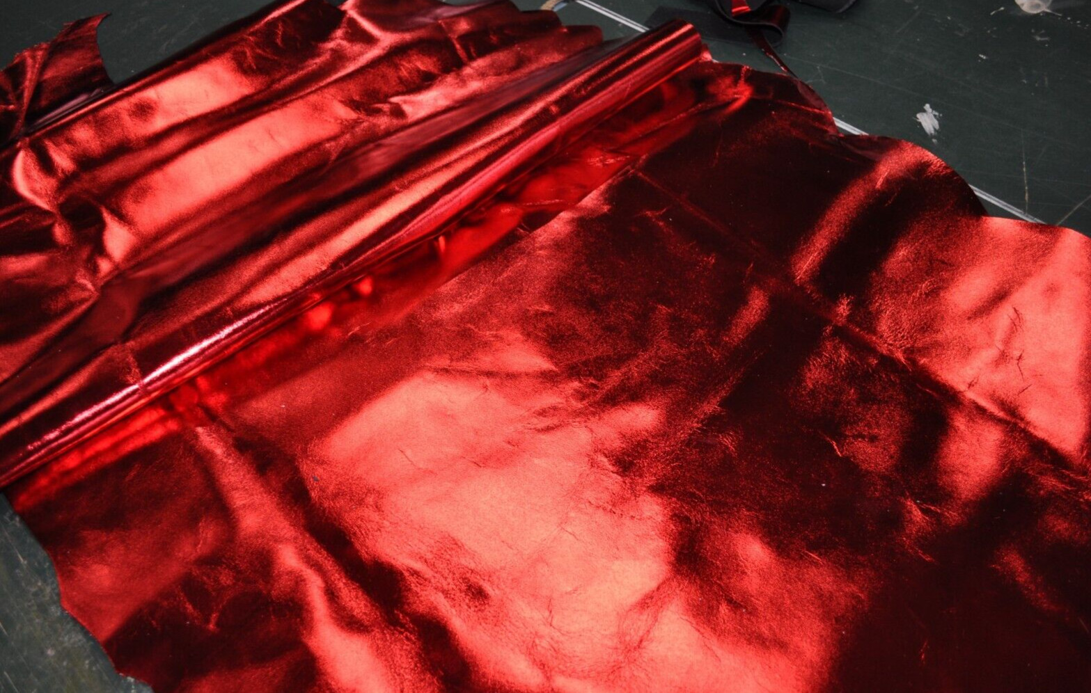 Metallic Red Chap Leather Sides/Made in USA