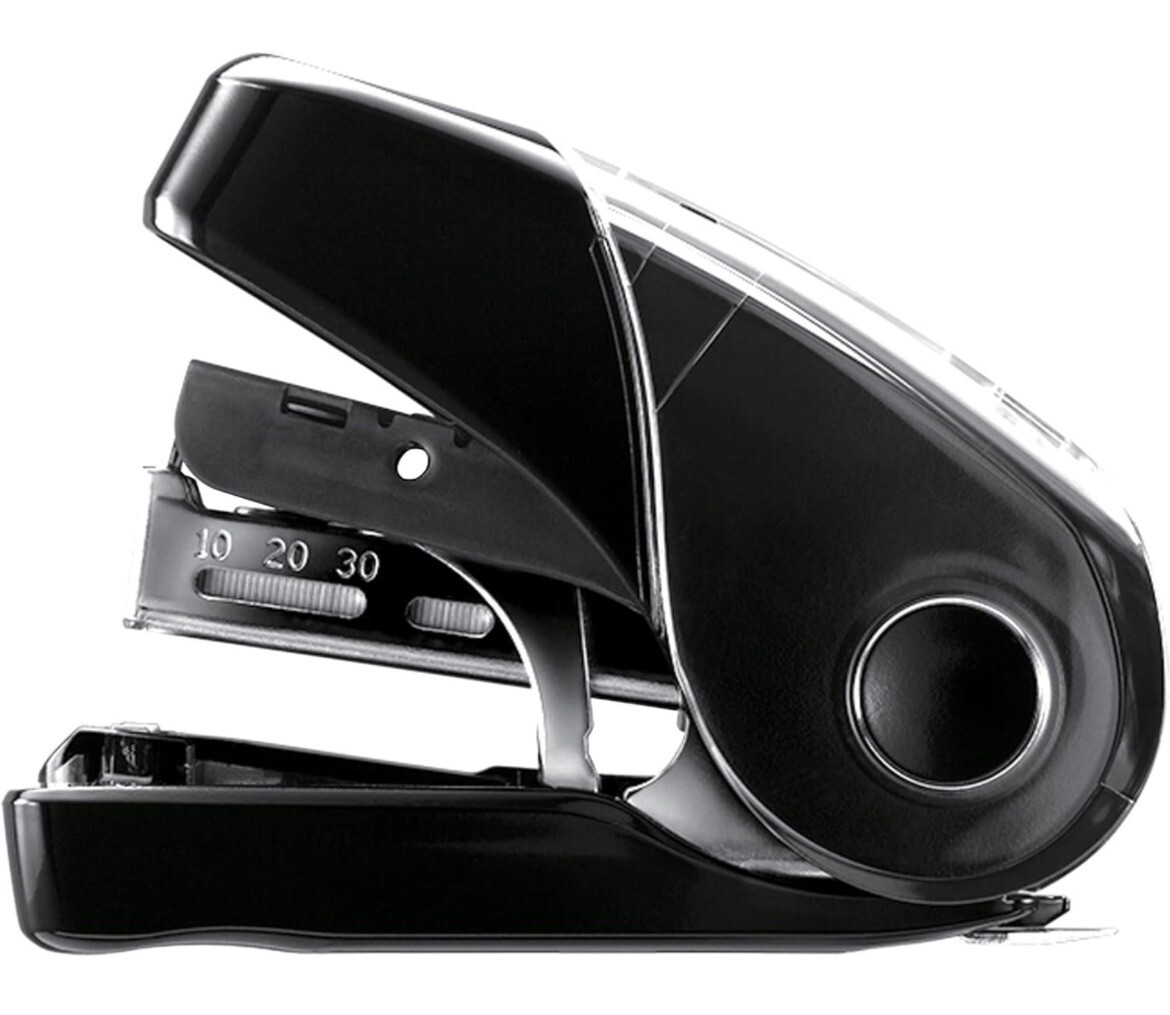 MAX Flat Clinch Mini Stapler HD-10FL3, Black