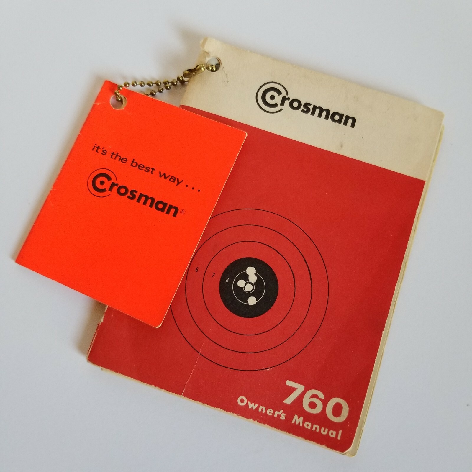 CROSMAN 760 air rifle pellet gun manual hang tag collectable Vintage Ephemera