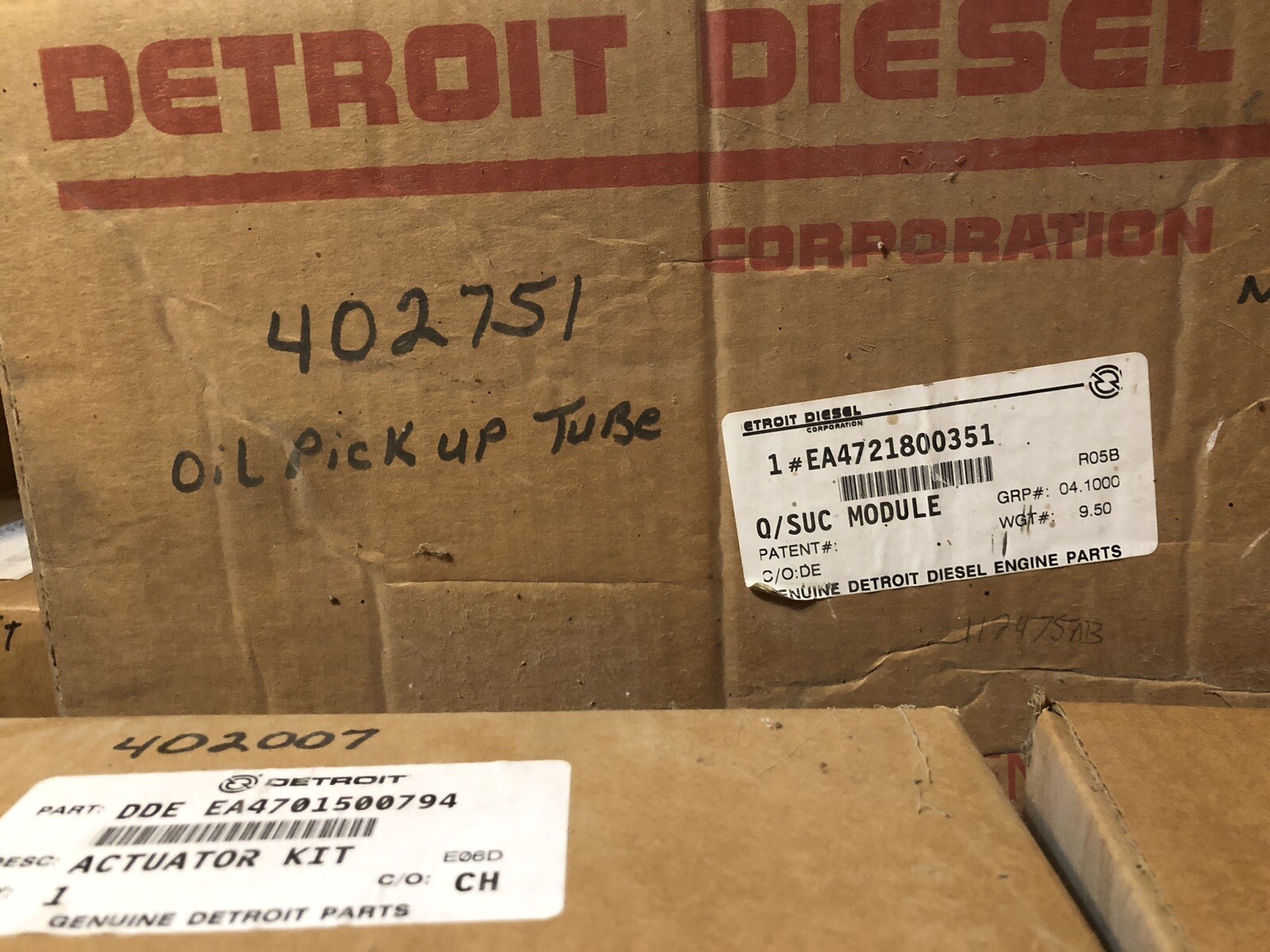 DETROIT DIESEL O/SUC MOD DDE-EA4721800351 NO CORE CHARGE, NEW IN BOX