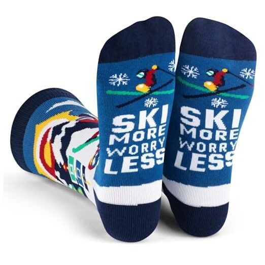 Ski Socks - Funny socks for skiers and snowboarders - Unisex novelty gift -