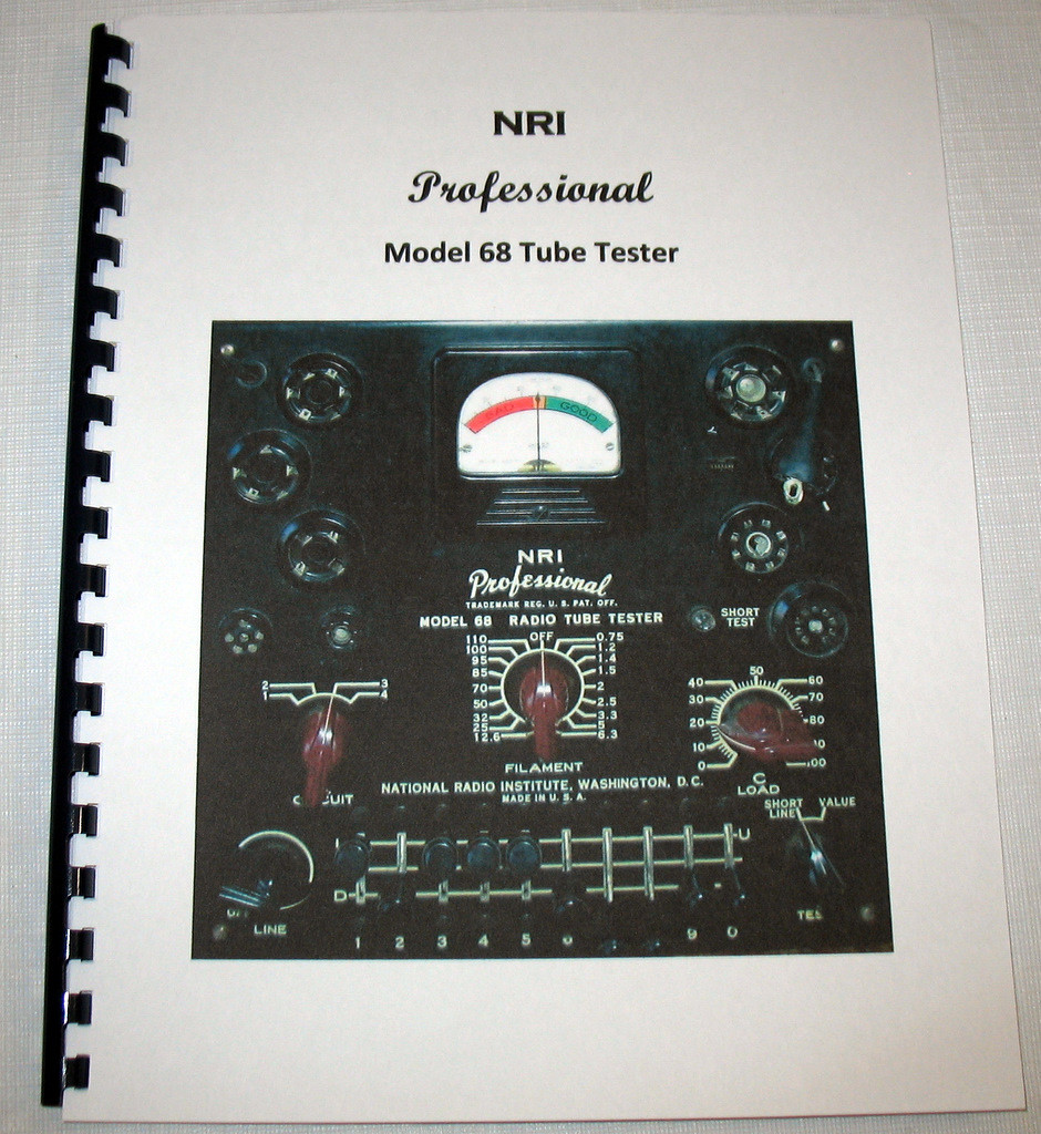 Manual Tube Charts Updates CHOOSE NRI 67 68 69 71 Tube Tester, has 6BQ5 EL34 etc