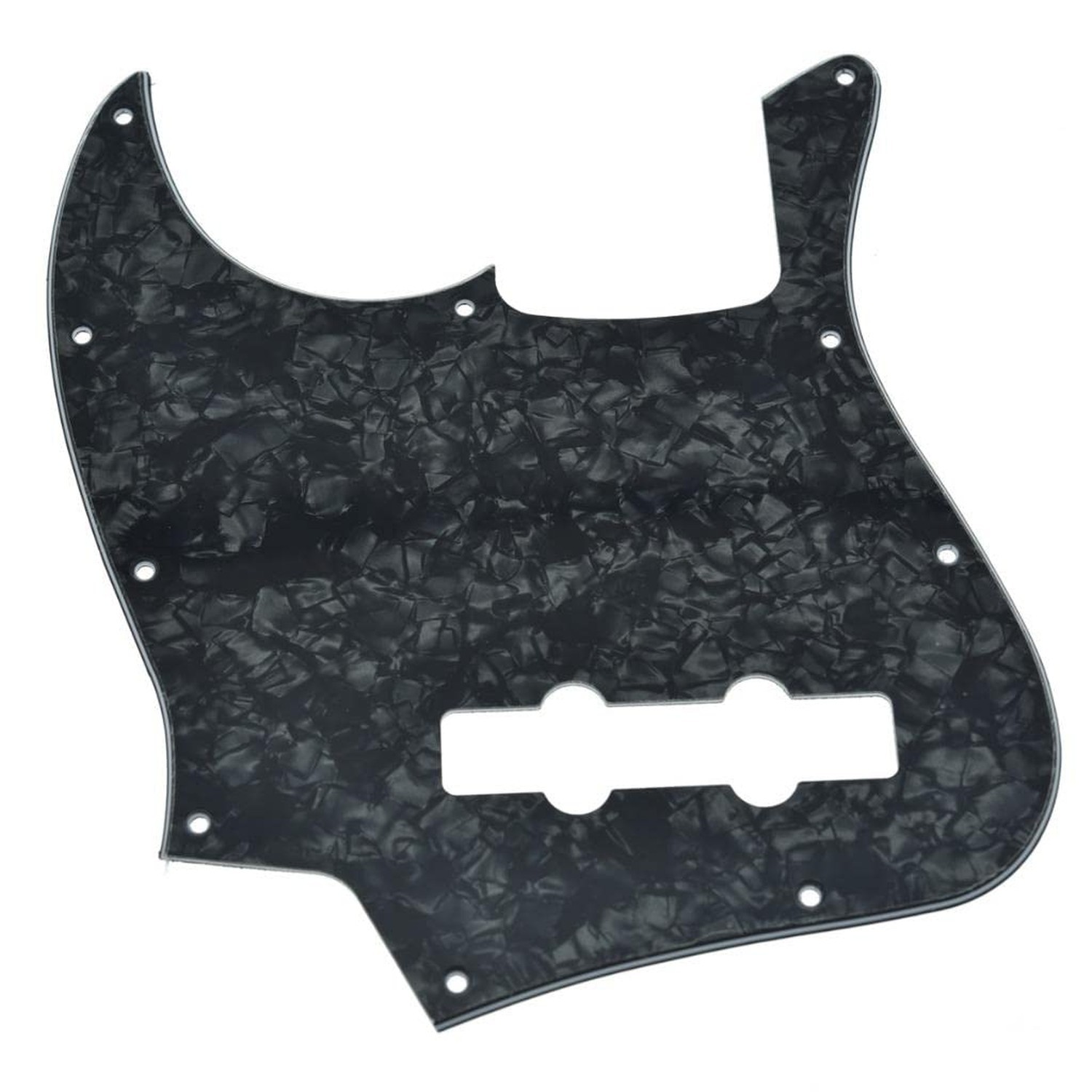 Dopro Lefty 4 String Jazz J Bass Pickguard Left Handed Scrach Plate Black Pearl